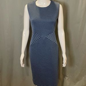 Calvin Klein Sheath Midi Striped Soft Comfy Dress SALE